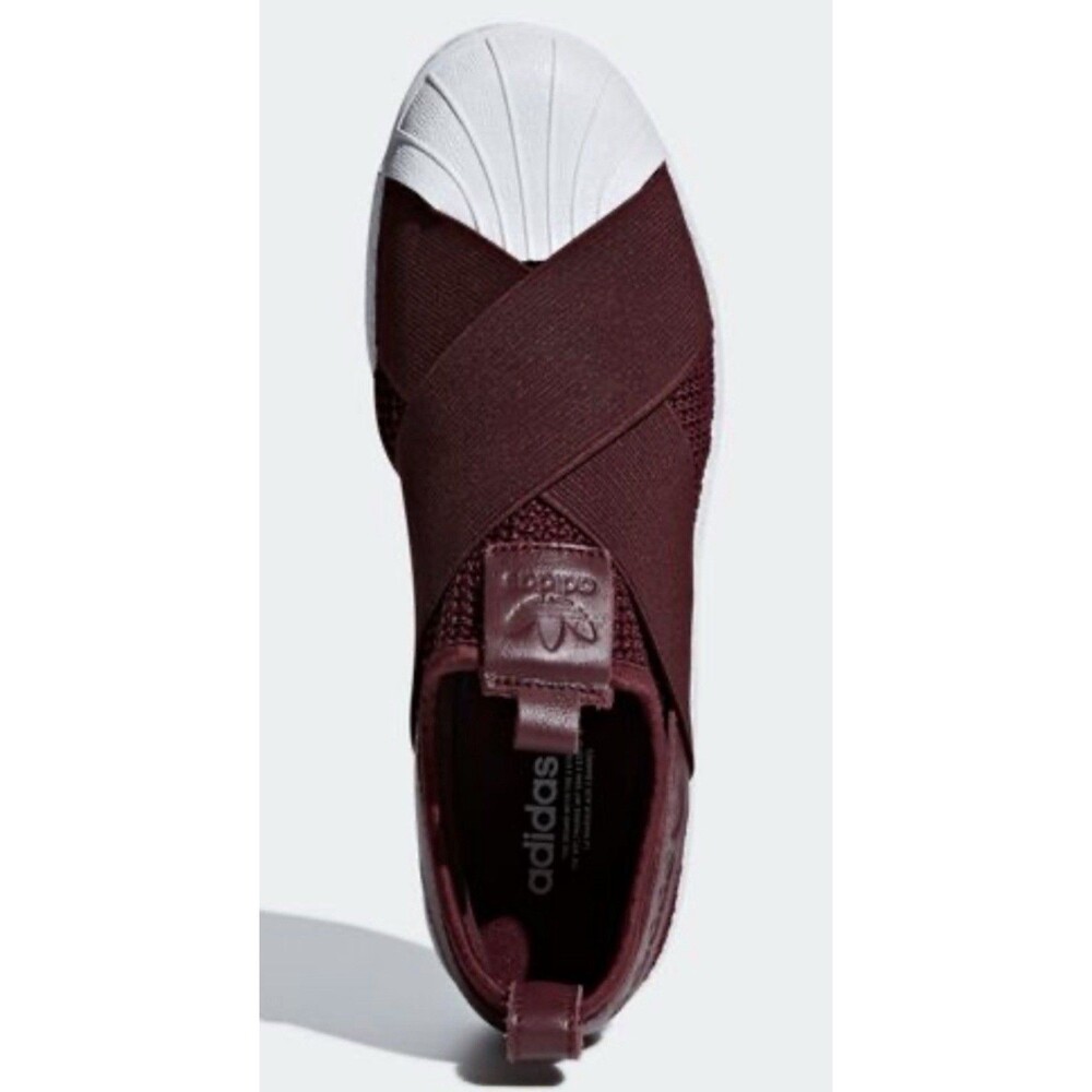 EUC Adidas Wmns Superstar Slip On ‘Red Night’ / Burgundy Sz 11 B37371